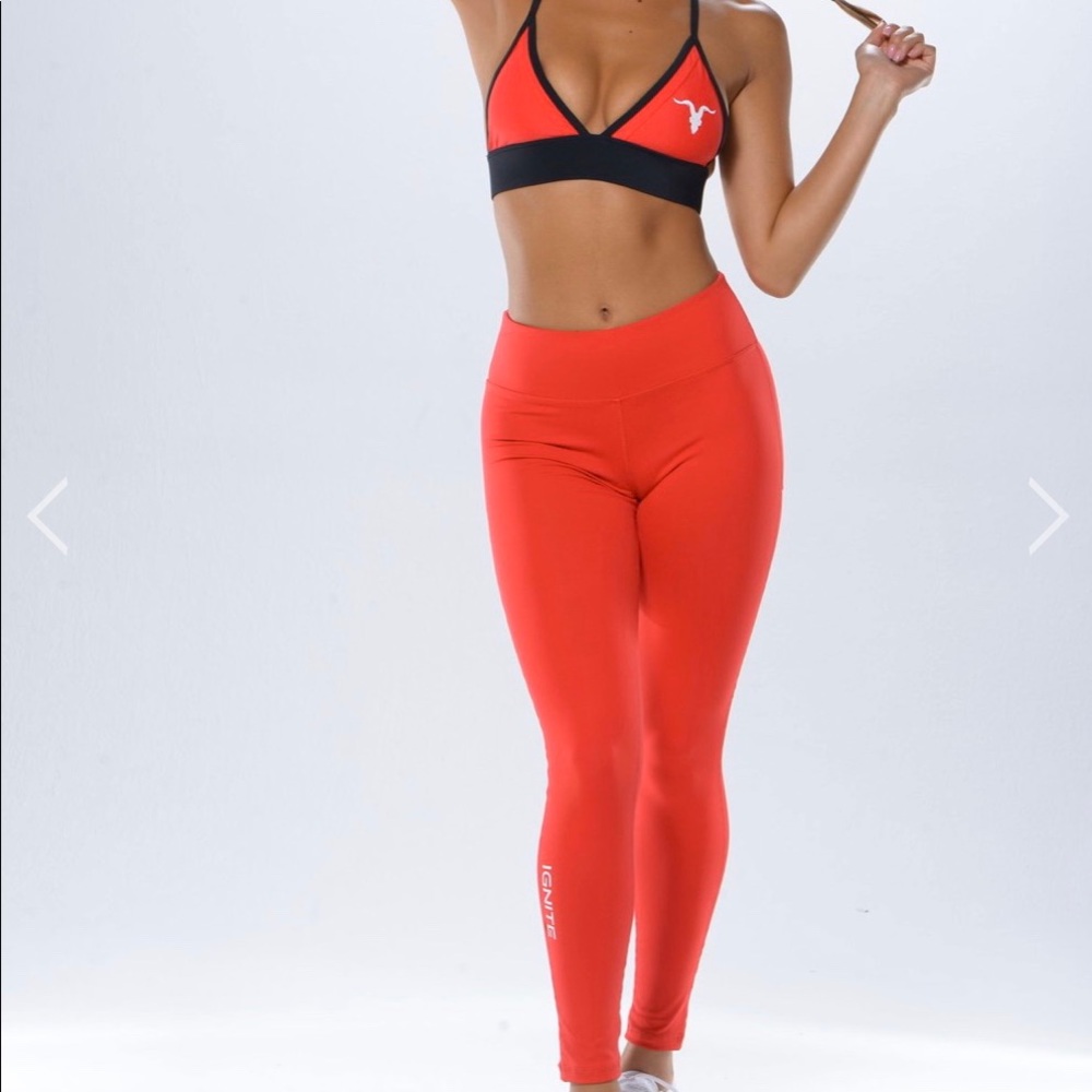 Red Ignite Premium Yoga Activewear Set NWT
